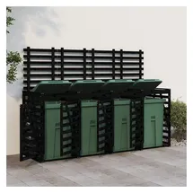 vidaXL Mülltonnenbox 92 x 129 cm schwarz