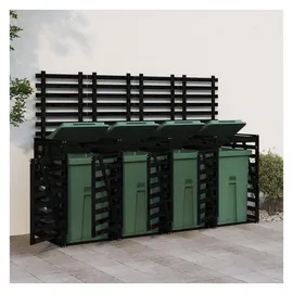 vidaXL Mülltonnenbox 92 x 129 cm schwarz