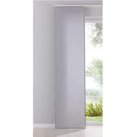 Gardinenbox Flächenvorhang Schiebegardine Cationic Blickdicht Leinen Optik Natura seidenmatt, HxB 245x60 cm, Grau Landhaus Stil, 204411