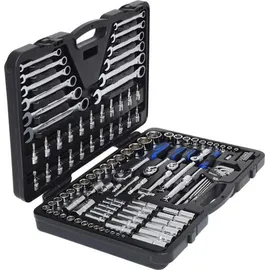 KS Tools CHROMEplus Steckschlüssel-Satz 1/4 Zoll + 3/8 Zoll + 1/2 Zoll 124-tlg.