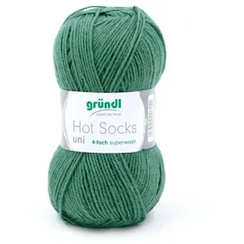 Gründl Hot Socks uni ,4-fach-Wolle 22 tannengrün Uni
