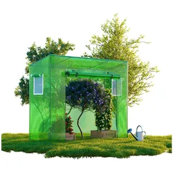 GARMIO® Foliengewächshaus CUTRO, Tomatenzelt, winterfest, 2x0,77x1,69m, Frühbeet, Pflanzenhaus, Gemüse und Obst, Hochbeet