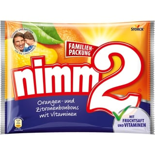 nimm2 Bonbons – 1 x 429g – Gefüllte Bonbons mit Fruchtsaft und Vitaminen