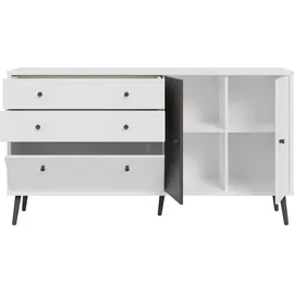 Forte Sideboard Harllson Dekor Weiß / Grau