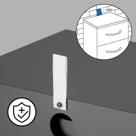 CASARIA Nachttisch Eloise 54x39x28cm Anthrazit