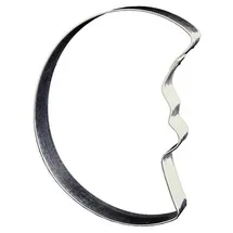 LARES Ausstecher/Ausstechform Riesen Mond - aus Weißblech - für Plätzchen, Kekse, Lebkuchen - Größe: 19cm - Made in Germany