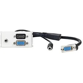 Vivolink Steckdose HDMI + VGA + 3,5 mm Weiß 1 St.