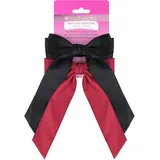 Brushworks Satin Hair Bow Duo – Red & Black