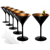 Stölzle Lausitz Elements Cocktailschalen 6er Set Schwarz-Bronze