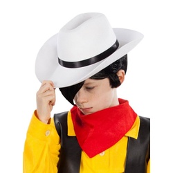 Maskworld Kostüm Lucky Luke Cowboyhut für Kinder, Der passende Cowboyhut für kleine Westernhelden – original lizenziert weiß