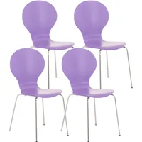 TPFLiving Besucherstuhl, Lila, Metall, 43x86x45 cm, Arbeitszimmer, Besucherstühle