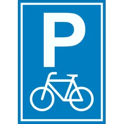 Fahrrad Parkplatz Räder Abstellplatz Aufkleber A1 (594x841mm)
