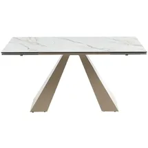 vente-unique LOZIPA 240 x 76 x 90 cm beige/weiß