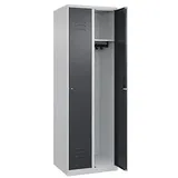 CP Spind Classic Plus anthrazitgrau, lichtgrau 080000-20 S10030, 2 Schließfächer 60,0 x 50,0 x 185,0 cm