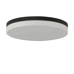 KHG LED-Deckenleuchte  schwarz mit Fernbedienung   , schwarz , Maße (cm): H: 9  Ø: 59.5