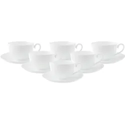 Villeroy & Boch Royal Café au Lait Tasse mit Untertasse 6er Set - DS