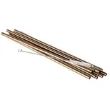 APS Trinkhalme Edelstahl 10er-Set, inkl. Reinigungsbürste,