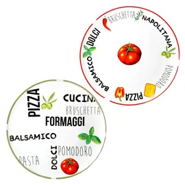 Mambocat Pizzateller Tomate Ø 31 cm grün/rot 2er Set