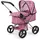 Bayer Design 14976AA Puppenwagen mit Wannenabdeckung, integriertem Korb, für Puppen bis 46 cm, Nordisches Rosa