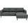 Home Affaire Eckcouch Cord 2-Sitzer Grau
