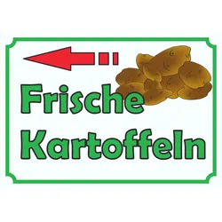 Verkaufsschild Schild Kartoffeln links A3 (297x420mm)