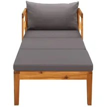 vidaXL Sonnenliege 202 x 60 x 60 cm Grau