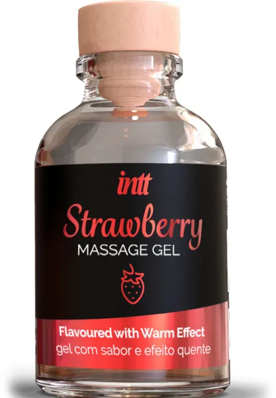 INTT MASSAGE & ORAL SEX - MASSAGEGEL MIT HEISSEM EFFEKT ERDBEERGESCHMACK
