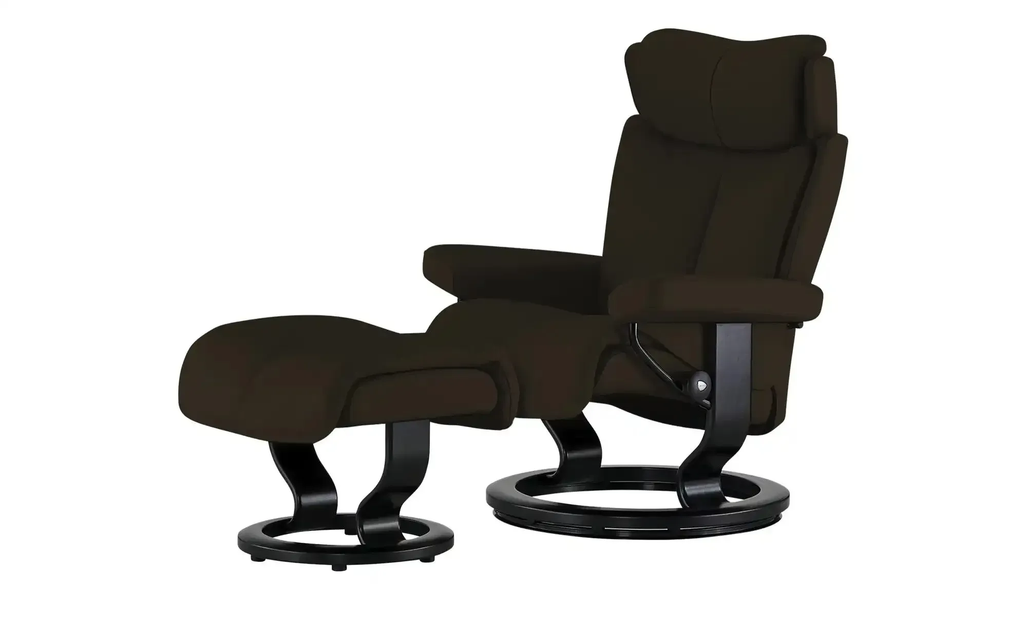 Stressless Relaxsessel mit Hocker Leder Magic L , braun , Maße (cm): B: 90 H: 111 T: 82.0