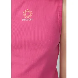 s.Oliver Slim-Fit-Top aus Rippware mit Stickerei - pink - 146/152