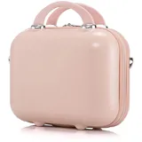 Balakaka Kosmetikkoffer für Frauen Mädchen, 14 Zoll ABS Kosmetikkoffer Hartschale Damen mit Weichem Griff, Beauty Case Hartschale Tragbare Wasserdicht für Toilettenartikel Reise Ausflug Rosa