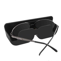 Auto Brillenablage,16.2cmx5.5cmx3.5cm KFZ Sonnenbrillen Aufbewahrung Halterung Auto Sonnenbrille Brillenhalter Selbstklebend mit Filzpolsterung für Brillen im Auto Auto Innenraum Zubehör