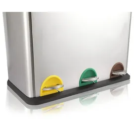 MAXCRAFT Mülleimer 54 l Silber