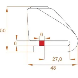 KOVIX KN1 Edelstahl 6mm Pin Bremsscheibenschloss - @Groesse
