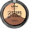 3 Steps to Sculpt Face Sculpting Palette- Gesichts-Puder zum definieren, konturieren und highlighten, 3 Nuancen, 15 g, Light