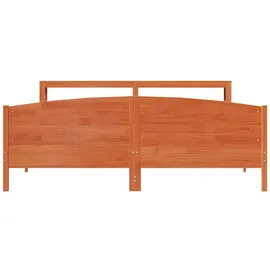 vidaXL Massivholzbett 180 x 200 cm Wachsbraun