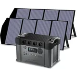 Allpowers - Power Station 1500Wh 2400W Solar Generator with 2Pcs 140W Solar Panel for Emergency Outdoor S2000 pro