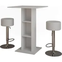 Vichy Vichy, Bartisch, Bartisch-Set Repose, Weiss, 75 x 75