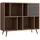 SalesFever Bücherregal 118 x 40 x 76 cm Walnuss/Grau
