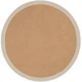 carpetfine Sisalteppich carpetfine "Sisal", grau Taupe H:5mm Ø:60cm, Sisal, Teppiche, Sisalteppich, mit Bordüre, Anti-Rutsch Rückseite