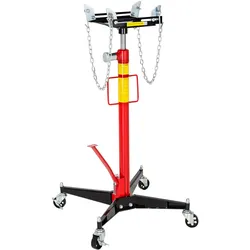 tectake® Getriebeheber, Belastbarkeit 500 kg, flexible Breiteneinstellung, Standfestes Fußkreuz mit 4 Lenkrollen