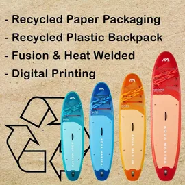 Aqua Marina SUP Board Set Vapor 320 x 81 x 15 cm Blau/Türkis