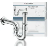 Kirchhoff 98801110 Röhrensiphon Siphon, Abfluss, Ablaufgarnitur für Waschbecken und Waschtisch, Geruchsverschluss, Abflussrohr, 1 Stück