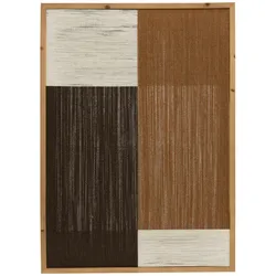 Atmosphera - Tissia Wanddekoration 50 x 70 cm schwarzer und brauner Stoff