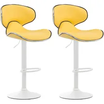 deluke Barhocker Gelb Leder, 46x88x49 cm, Esszimmer, Barmöbel, Barhocker