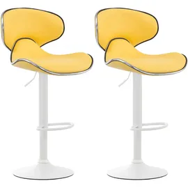 deluke Barhocker Gelb Leder, 46x88x49 cm, Esszimmer, Barmöbel, Barhocker