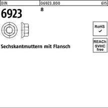 Hörger & Geßler Sechskantmutter DIN 6923 Flansch M12 8 250 Stück