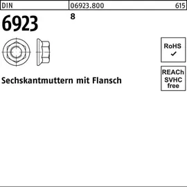Hörger & Geßler Sechskantmutter DIN 6923 Flansch M12 8 250 Stück