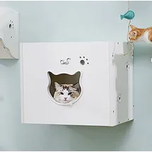 cats design Kletterwand große Katzen  weiß