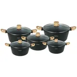 Cheffinger Kochtopf-Set 10-tlg. Kochtopf + Glasdeckel