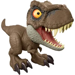 Jurassic World Brüllkommando Tyrannosaurus Rex Dinosaurierfigur, Aufnahme- und Abspielfunktion sowie Brüllgeräusche, T-Rex